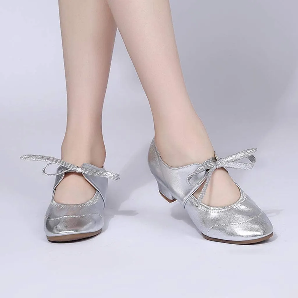Women Dance Shoes Prom Ballroom Ballet Latin ??????achata Mid Heel Toe Performance Dance Dancing Shoes