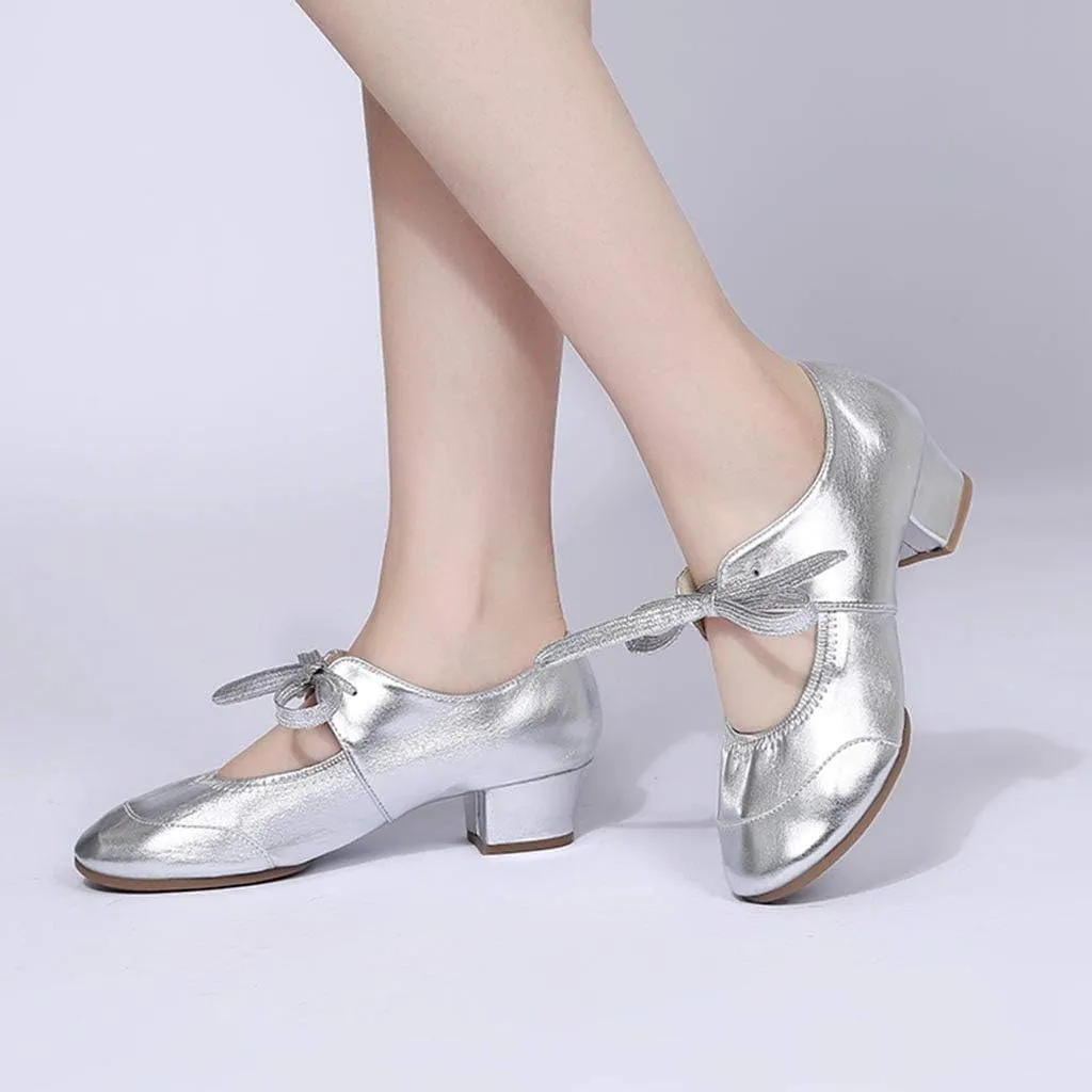 Women Dance Shoes Prom Ballroom Ballet Latin ??????achata Mid Heel Toe Performance Dance Dancing Shoes