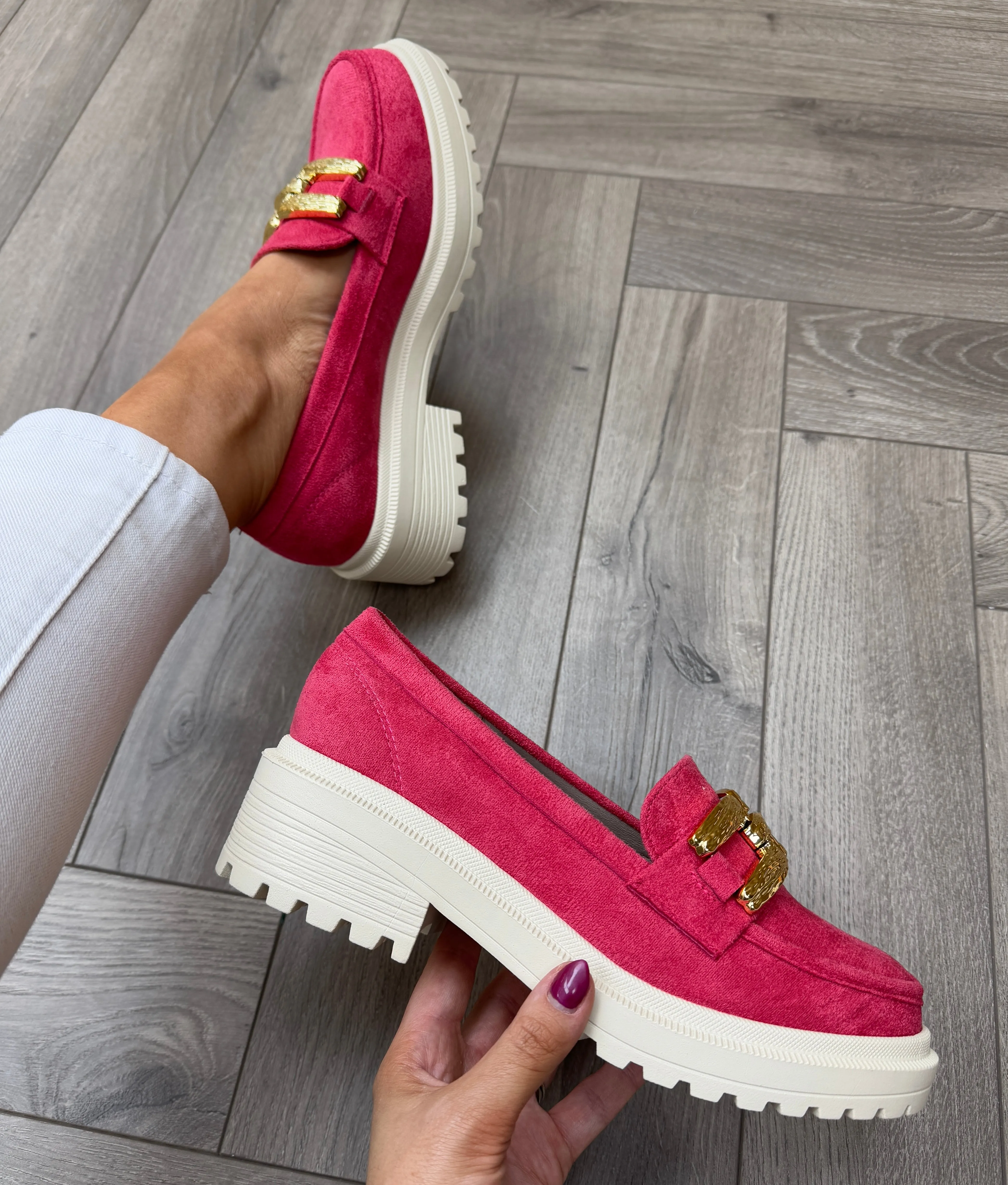 Zanni & Co ‘Chilink One’ (SS25) Chunky Loafer With Gold Buckle - Lipstick (Z2)