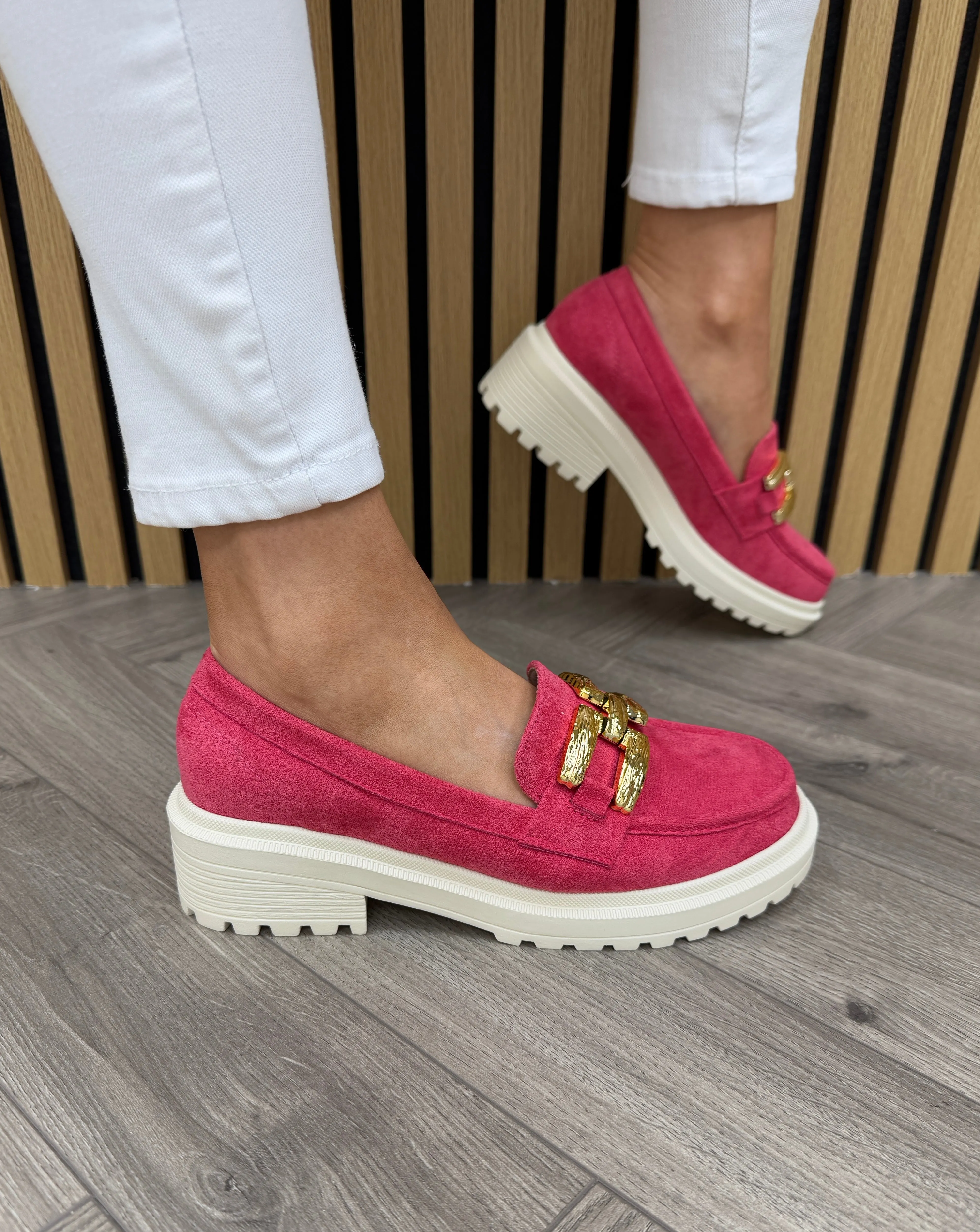 Zanni & Co ‘Chilink One’ (SS25) Chunky Loafer With Gold Buckle - Lipstick (Z2)