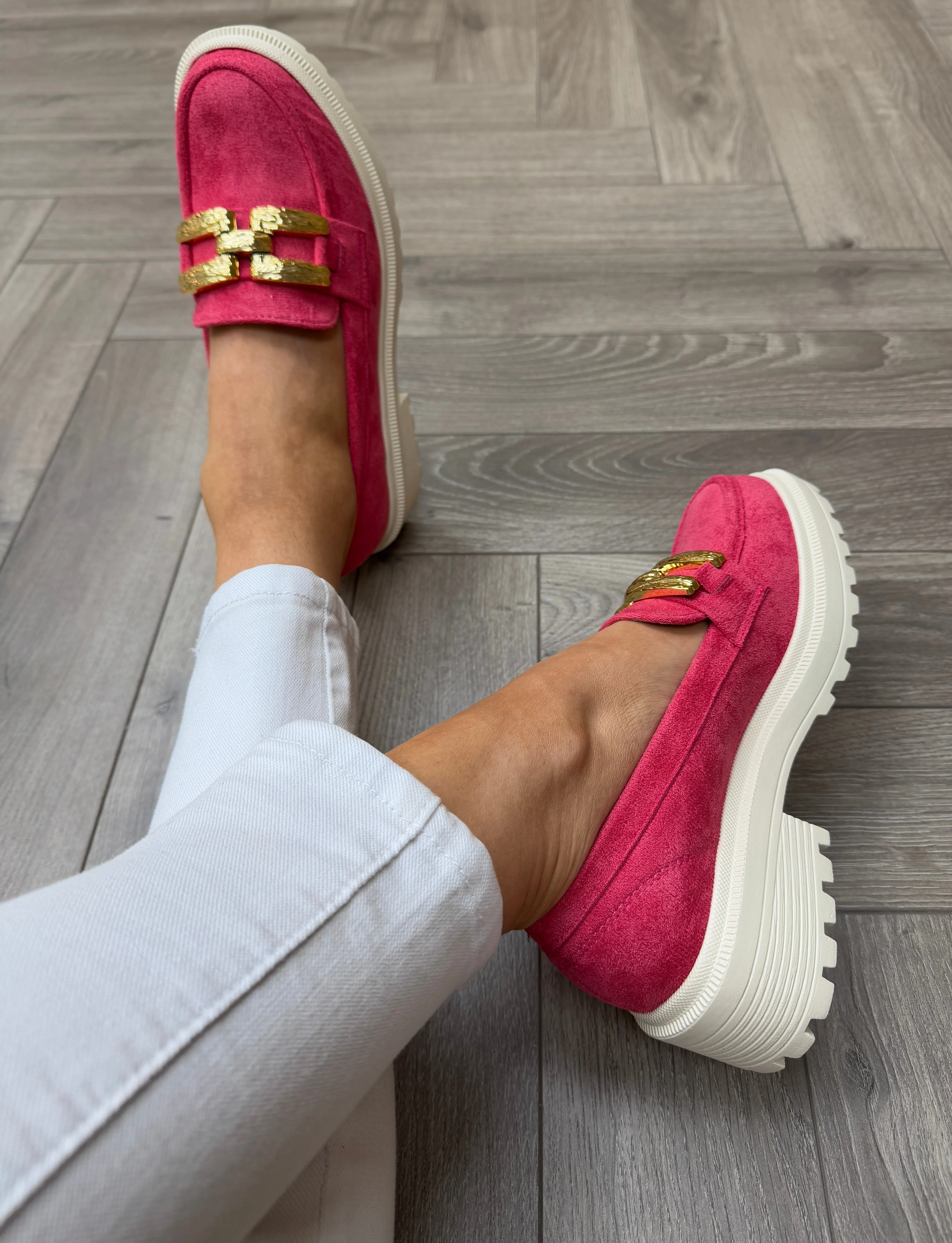 Zanni & Co ‘Chilink One’ (SS25) Chunky Loafer With Gold Buckle - Lipstick (Z2)